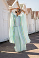Ensemble Blandine - Turquoise Rayé