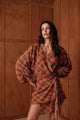 Robe Elvire - Orange carreaux