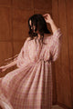 Robe Gaïa - Rose carreaux